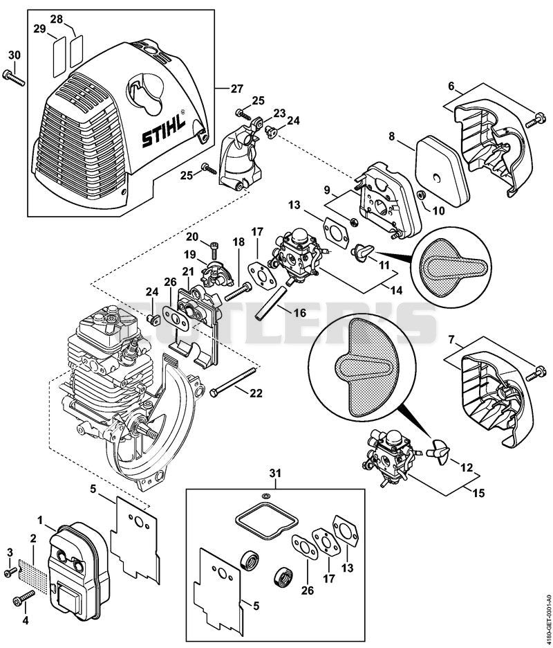 Muffler, Air filter