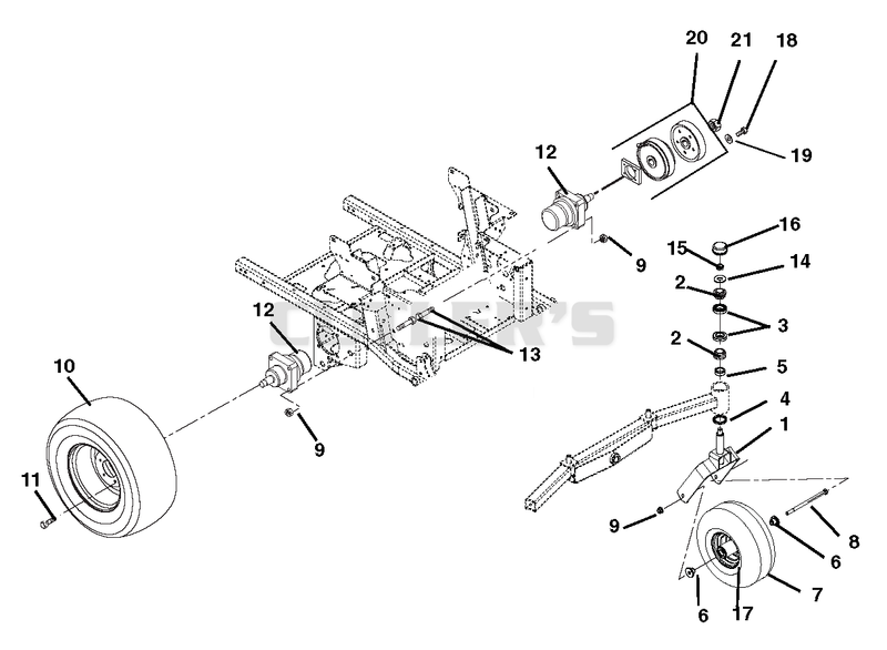 Wheel Motors, Tires, Brakes And Front Forks