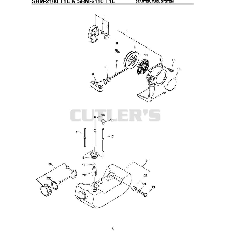 T1E & Srm-2110 T1E Starter, Fuel System