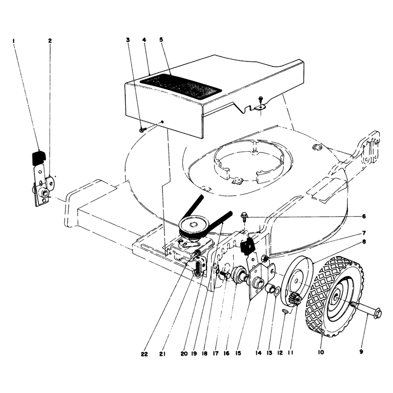 Front Wheel and Pivot Arm Assembly