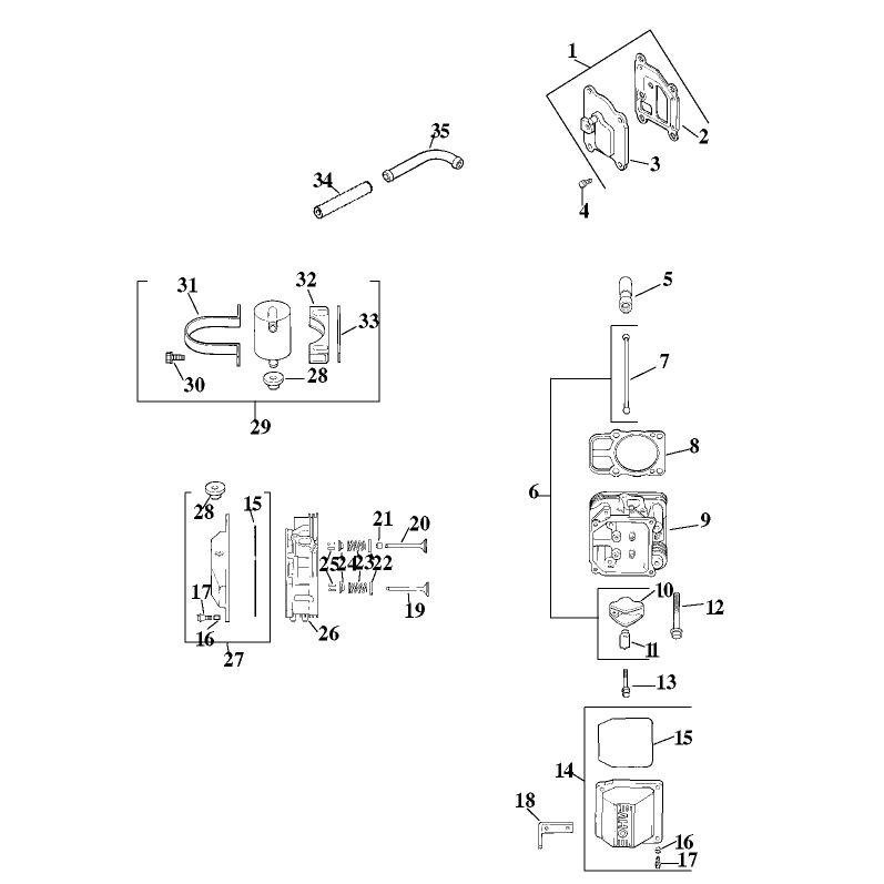 Group 4 HeadValveBreather Assembly Kohler CV20S-PS65585