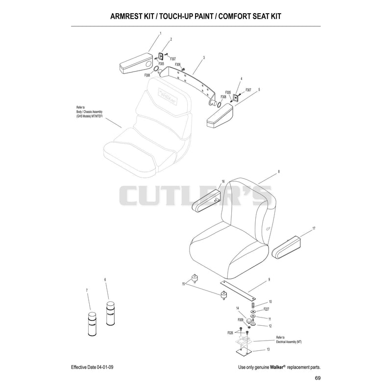 Armrest Kit Touch Up Paint Comfort Seat Kit