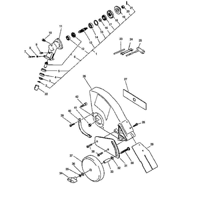 GEAR HOUSING ASY, SHIELD, TOOLS