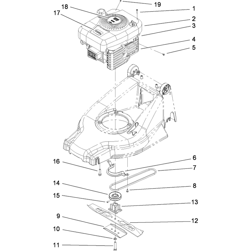 Engine and Blade Assembly