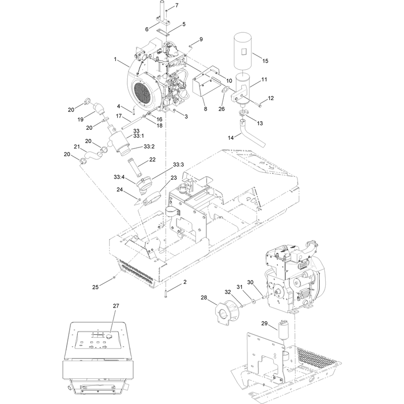 Engine Air Cleaner and Muffler Assembly