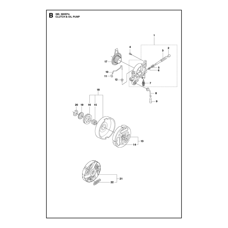 CLUTCH AND OIL PUMP
