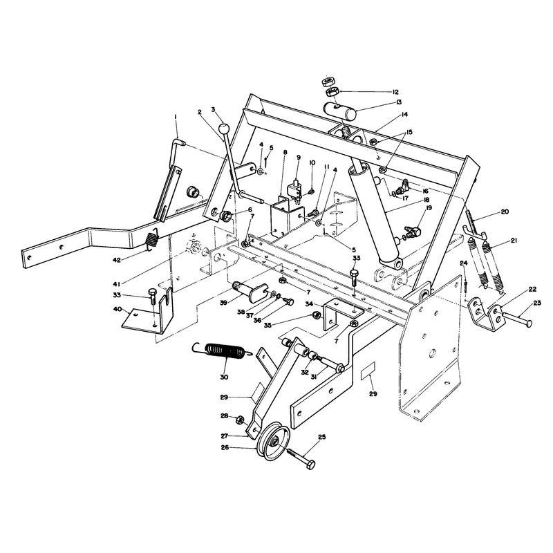 Parking Brake and Lift Frame Assembly
