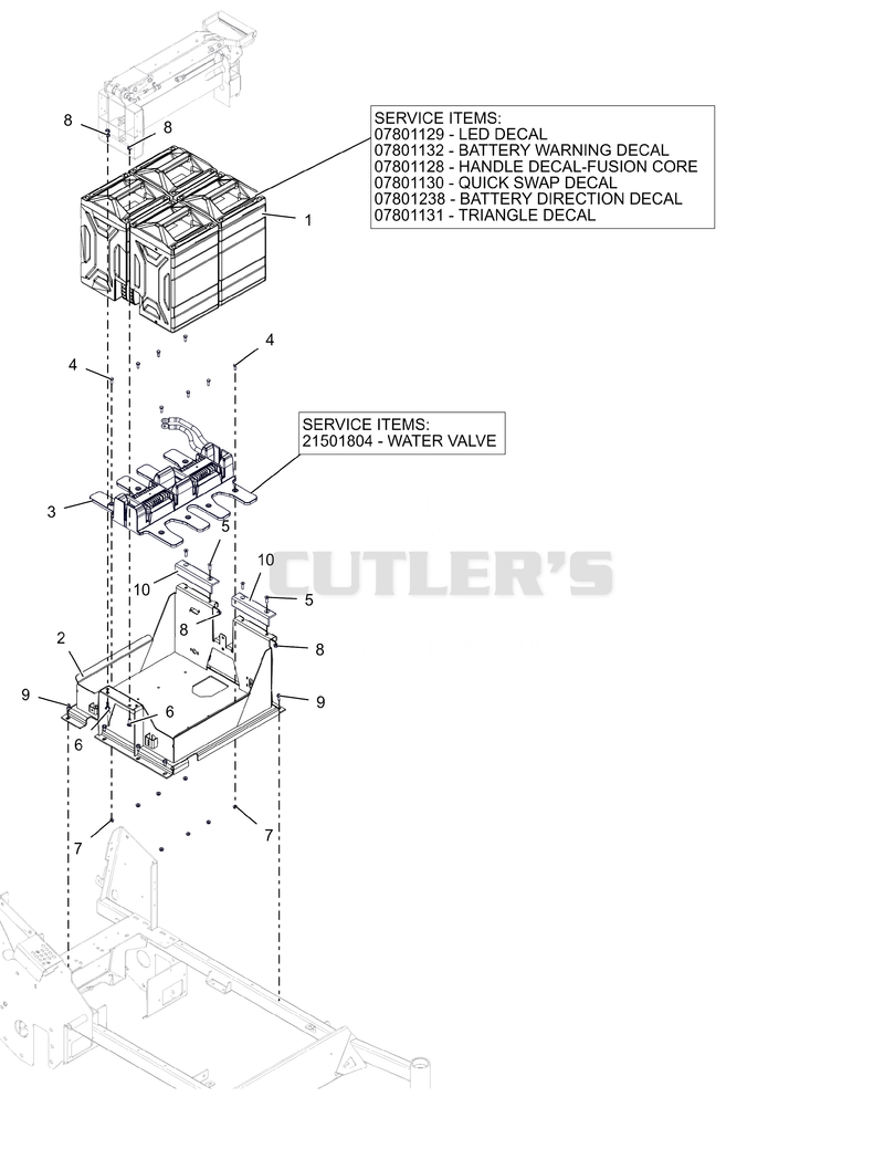 Battery Tray and Batteries