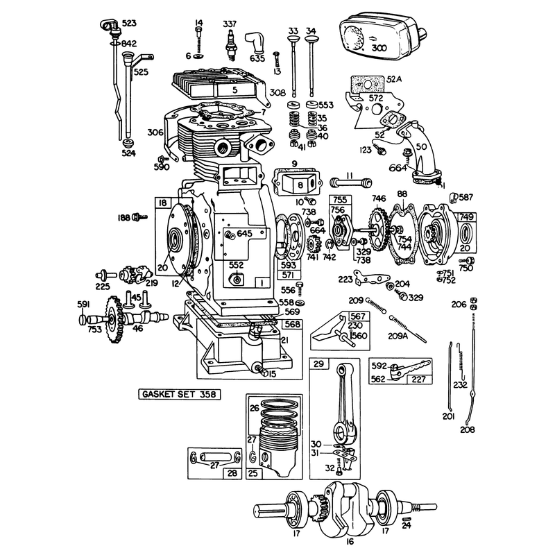 Engine Briggs and Stratton Model No 326437-0262-01 Continued