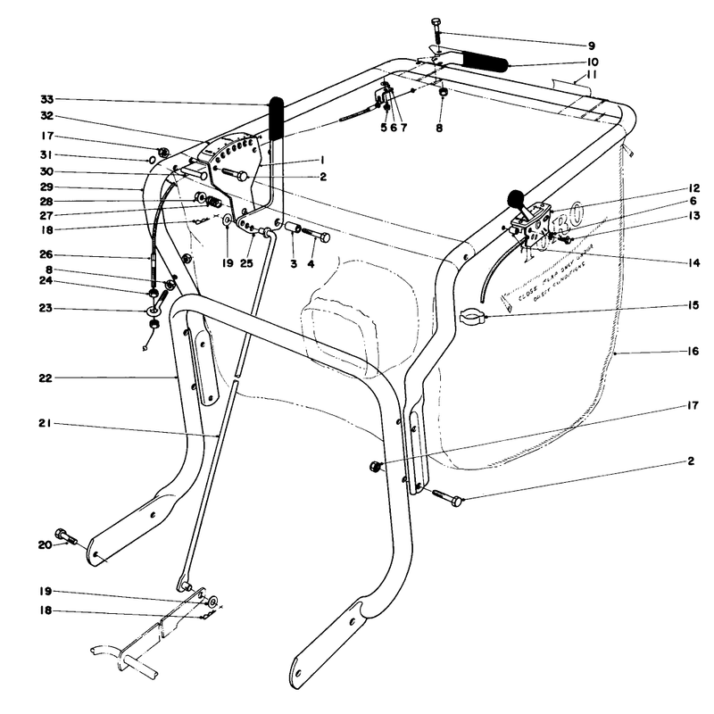 Controls and Handle Assembly Model 62923