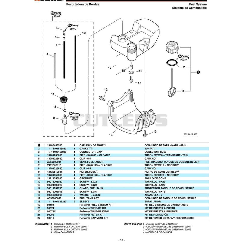 Carcasa del Ventilador, Embrague -- MODELOS GRISES