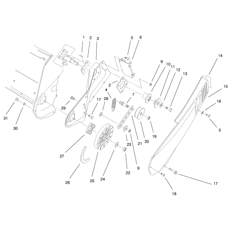 Pulley & Belt Cover Assembly (models 38170 & 38175)