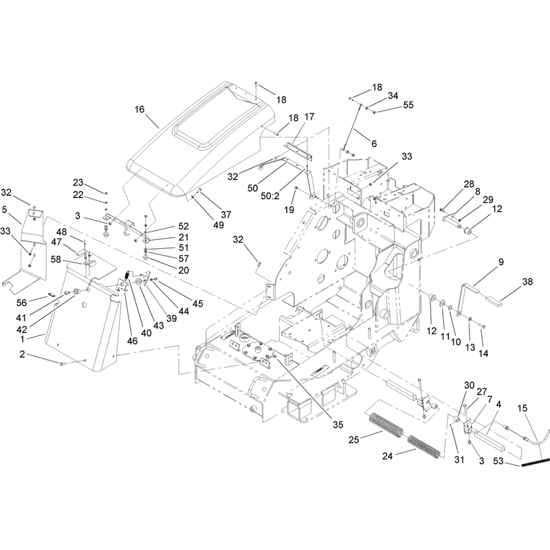 Hood and Brake Assembly