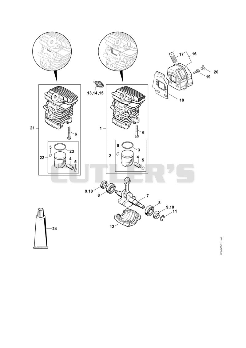 Cylinder, Muffler