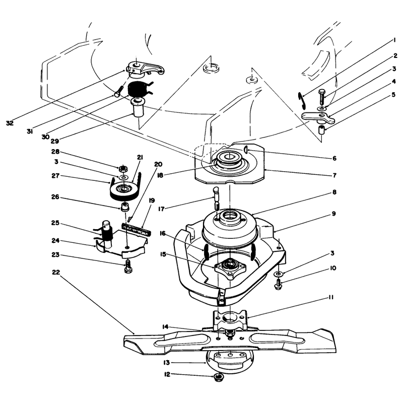 Blade and Brake Clutch Assembly