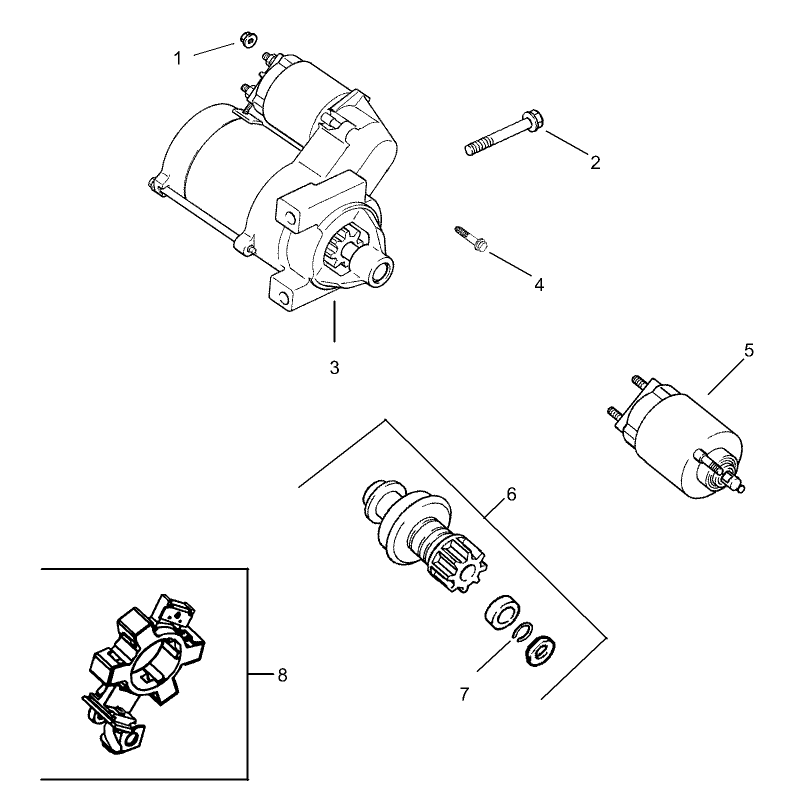 Group 7 Starter Assembly Kohler CH740-0007