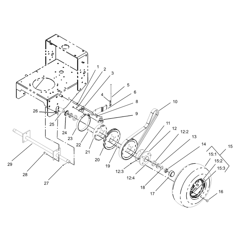 Wheel Drive and Brake Assembly