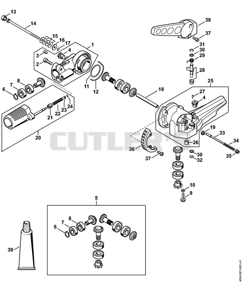 Angle drive, adjustable thru 135°