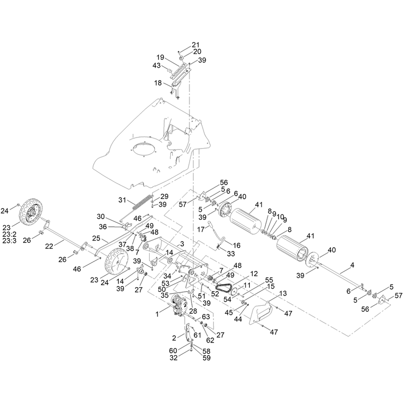 Traction and Height of Cut Assembly