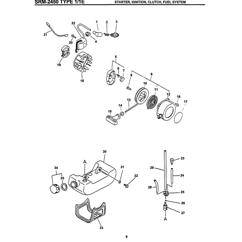 Type 1/1E Starter, Ignition, Clutch, Fuel System
