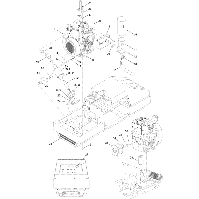 Engine Air Cleaner and Muffler Assembly