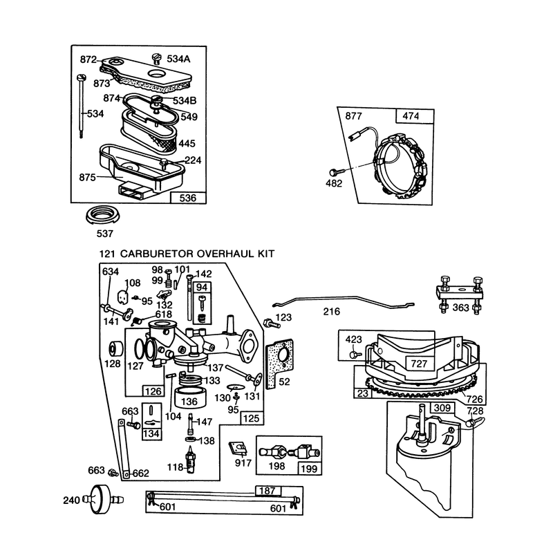Engine Briggs & Stratton Model 253707-0157-01 (continued)