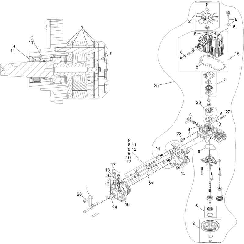 RH Hydro Assembly No. 135-7908