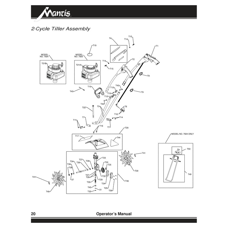2-Cycle Tiller Assembly