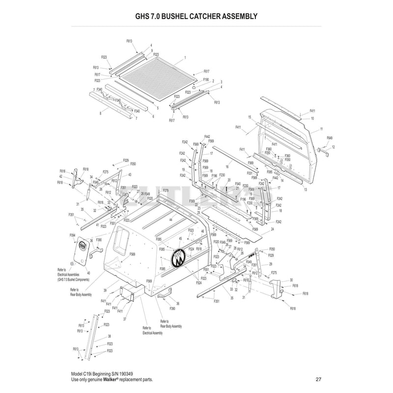 GHS 7.0 Bushel Catcher Assembly