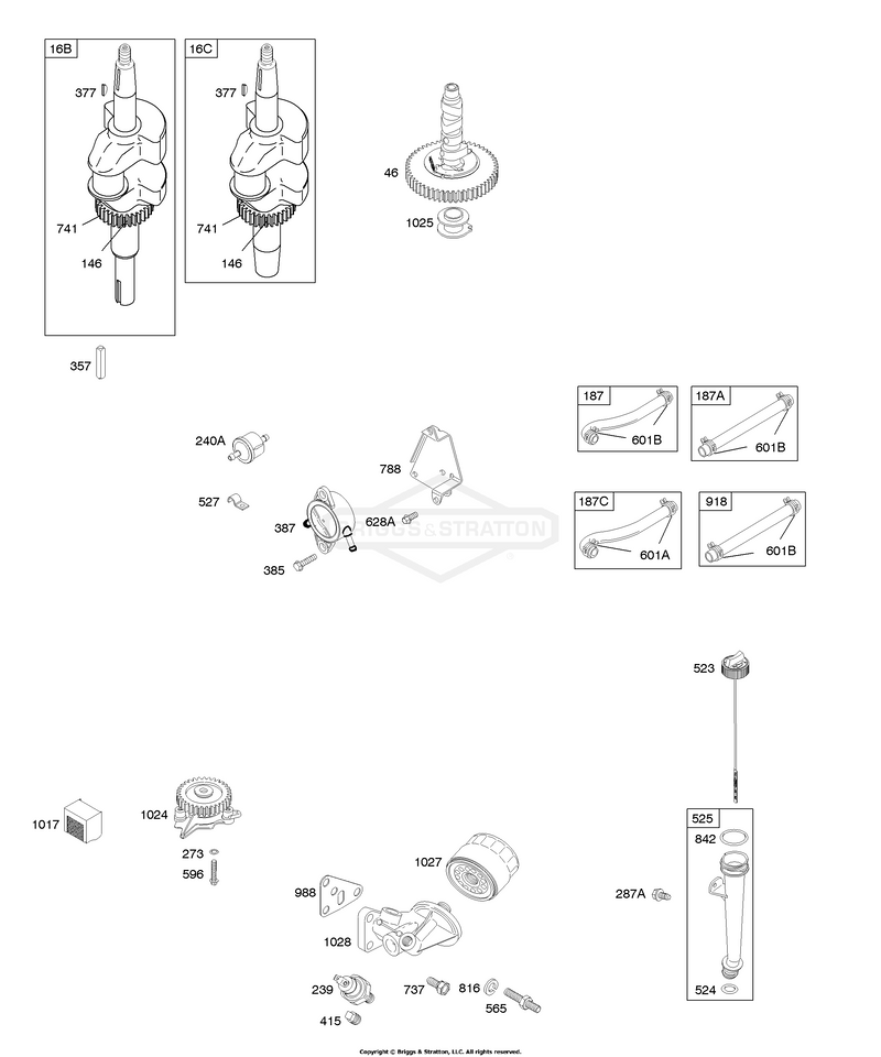 Camshaft, Crankshaft, Fuel Supply, Lubrication