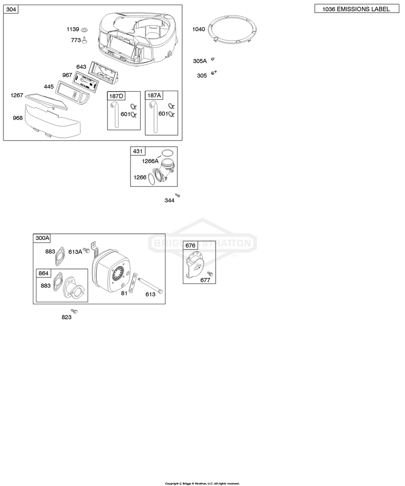 Air Cleaner, Blower Housing, Exhaust System