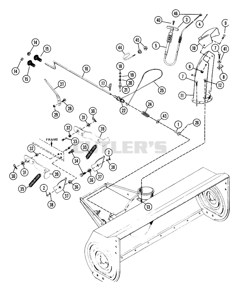 Sno-Thro 48" Controls And Chute