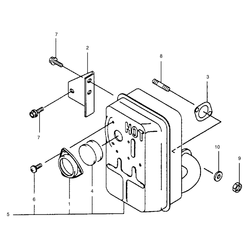 Muffler Assembly Kawasaki FB460V-MS14