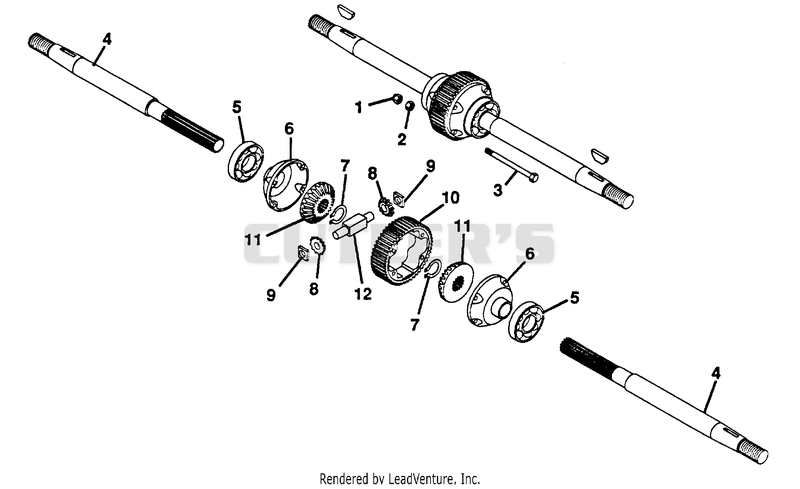 NUMBER EIGHT SHAFT - DIFFERENTIAL ASSEMBLY