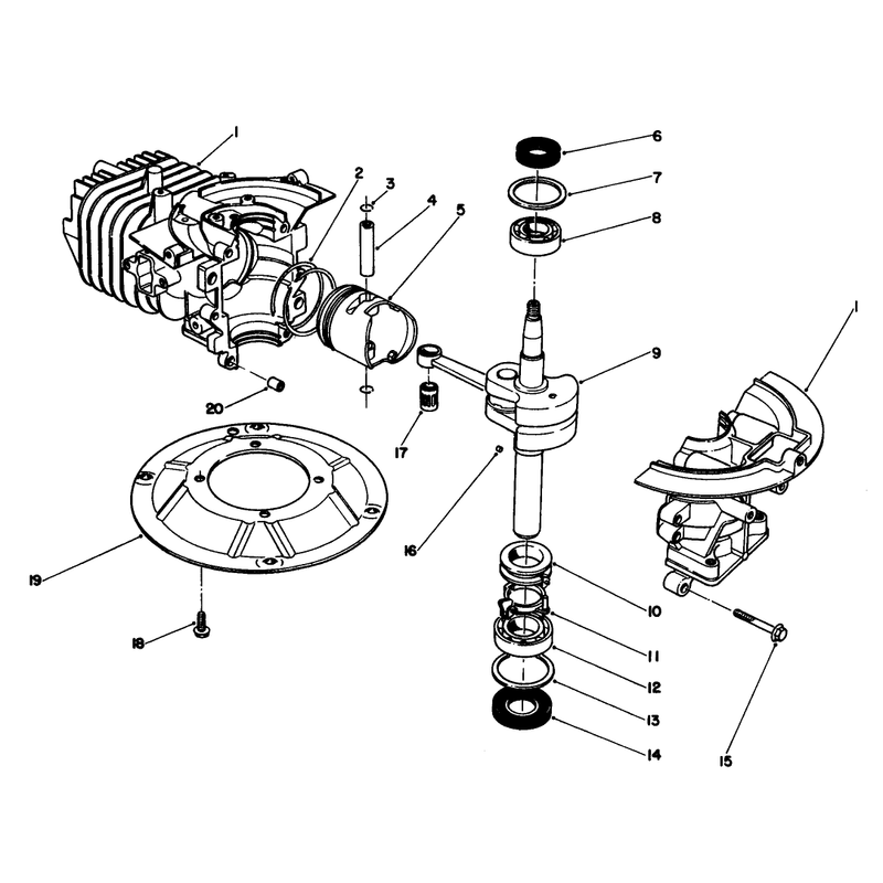 Crankshaft Assembly Model No 47pl0-3
