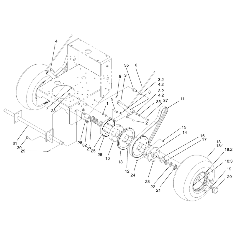 Wheel Drive and Brake System Assembly