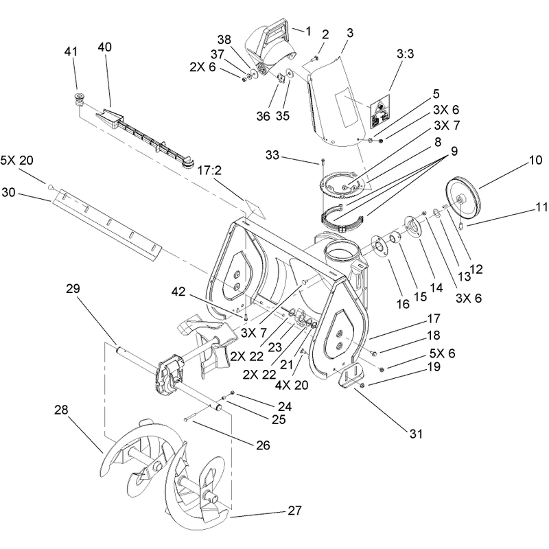 Auger and Housing Assembly