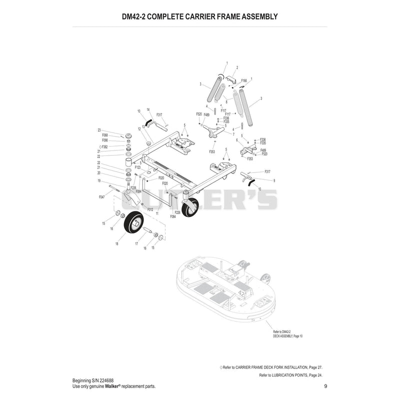 DM42-2 Complete Carrier Frame Assembly