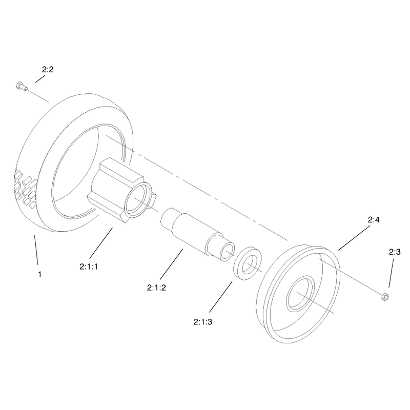 Front Wheel and Tire Assembly