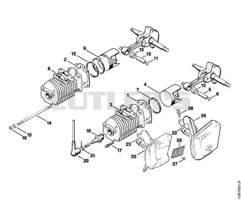 Cylinder, Muffler