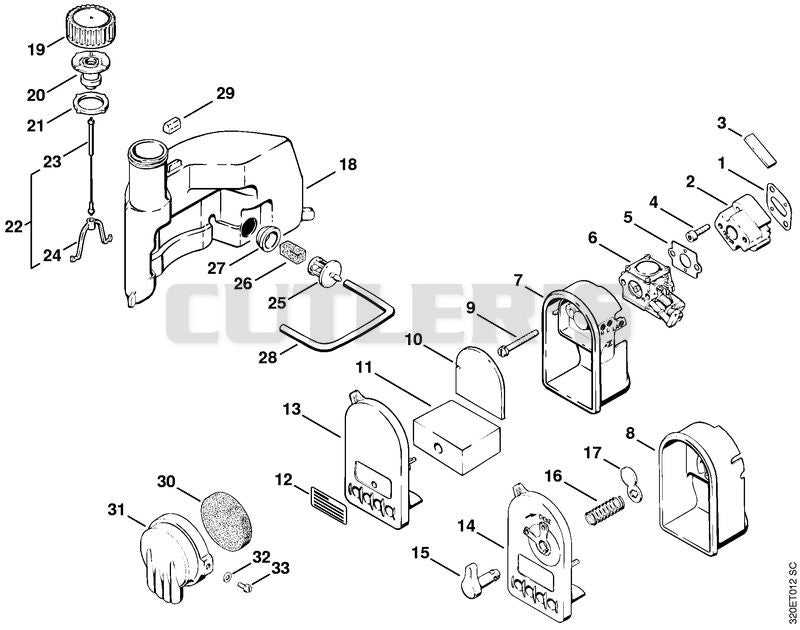 Filter housing, Fuel tank