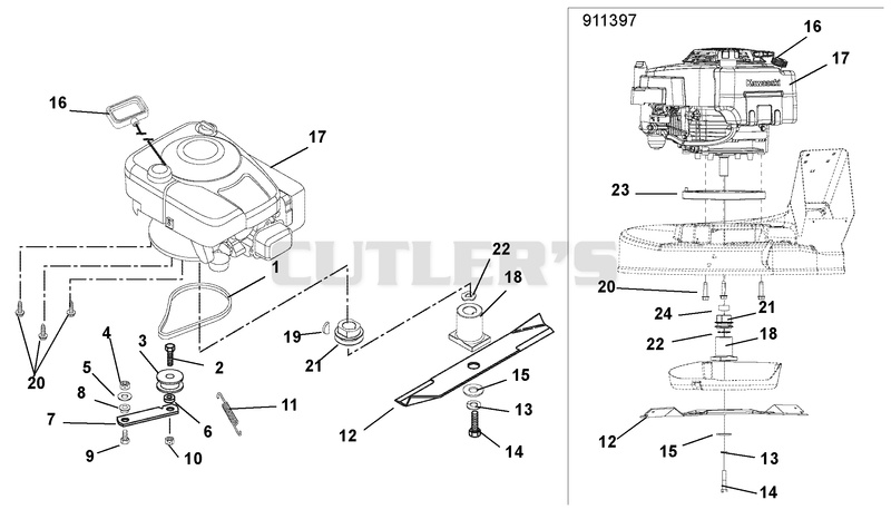 Engine, Blade And Belt