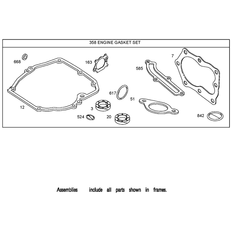 Gasket Assembly Briggs and Stratton 125K05-0186-E1