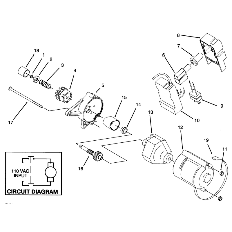 Starter Motor Assembly (model 38196-Electric)