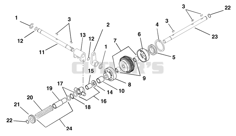 Number Nine Shaft - PTO Clutch