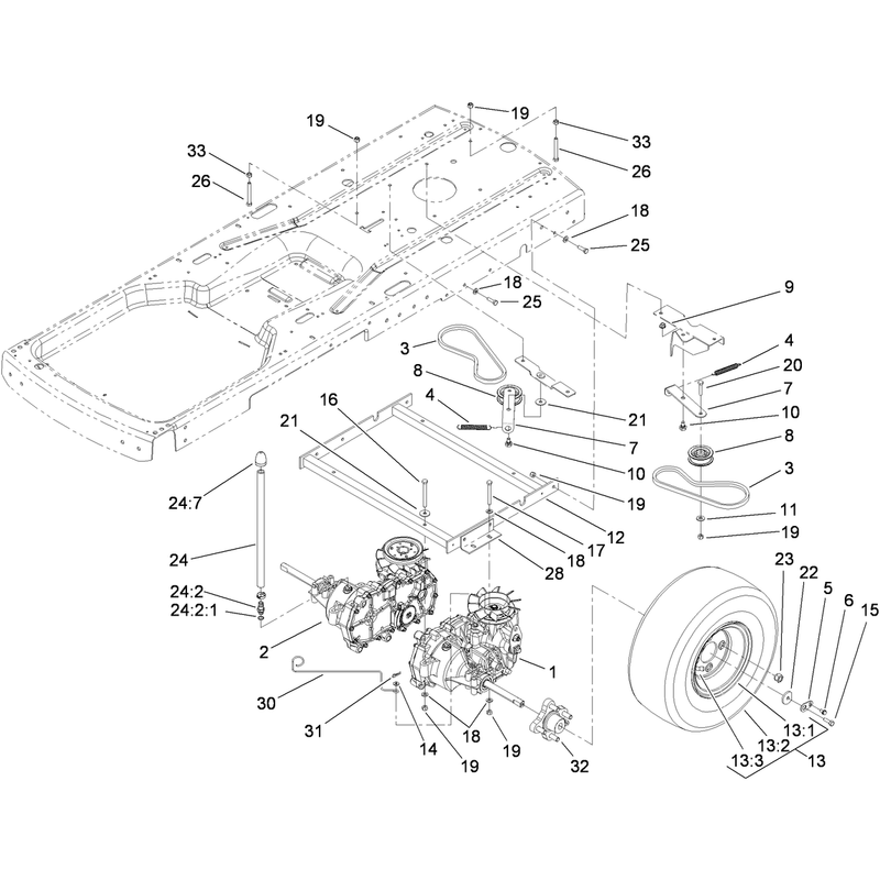Hydro and Belt Drive Assembly
