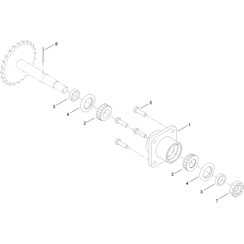 Axle and Bearing Assembly No. 116-7645