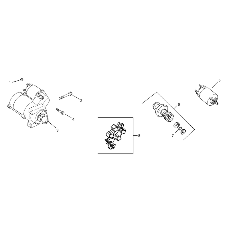 Group 7 Starter Assembly Kohler CH23S-76569