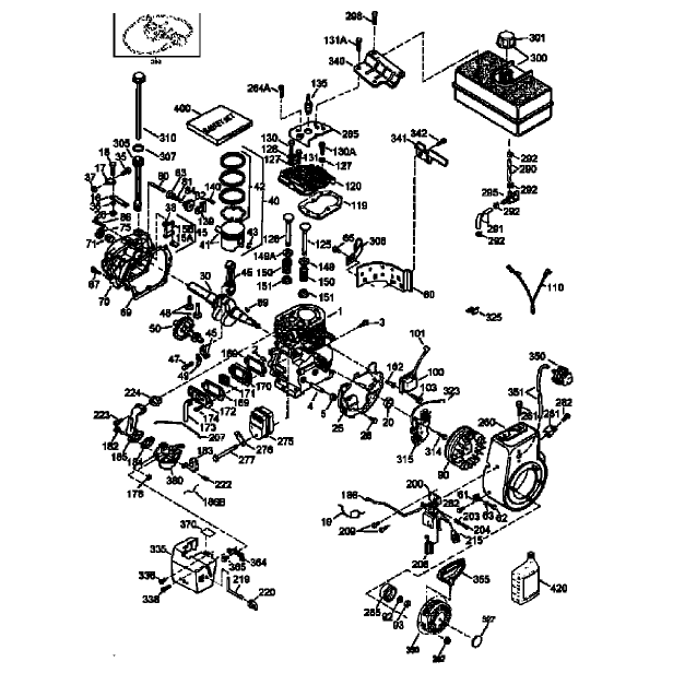 Engine Assembly  Tecumseh Model HMSK100-159494Y