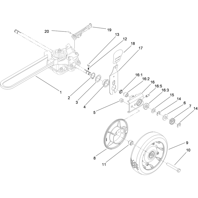 Rear Drive and Wheel Assembly